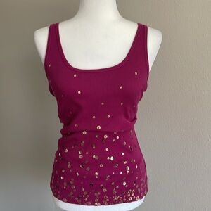 BisouBisou Pink Sequin Women's Top Size S